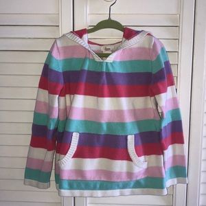 Girls Striped Hoodie Sweater